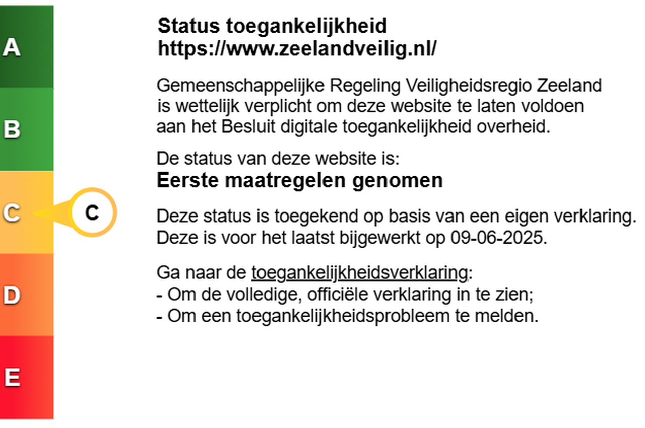 Toegankelijkheidslabel ZeelandVeilig 
