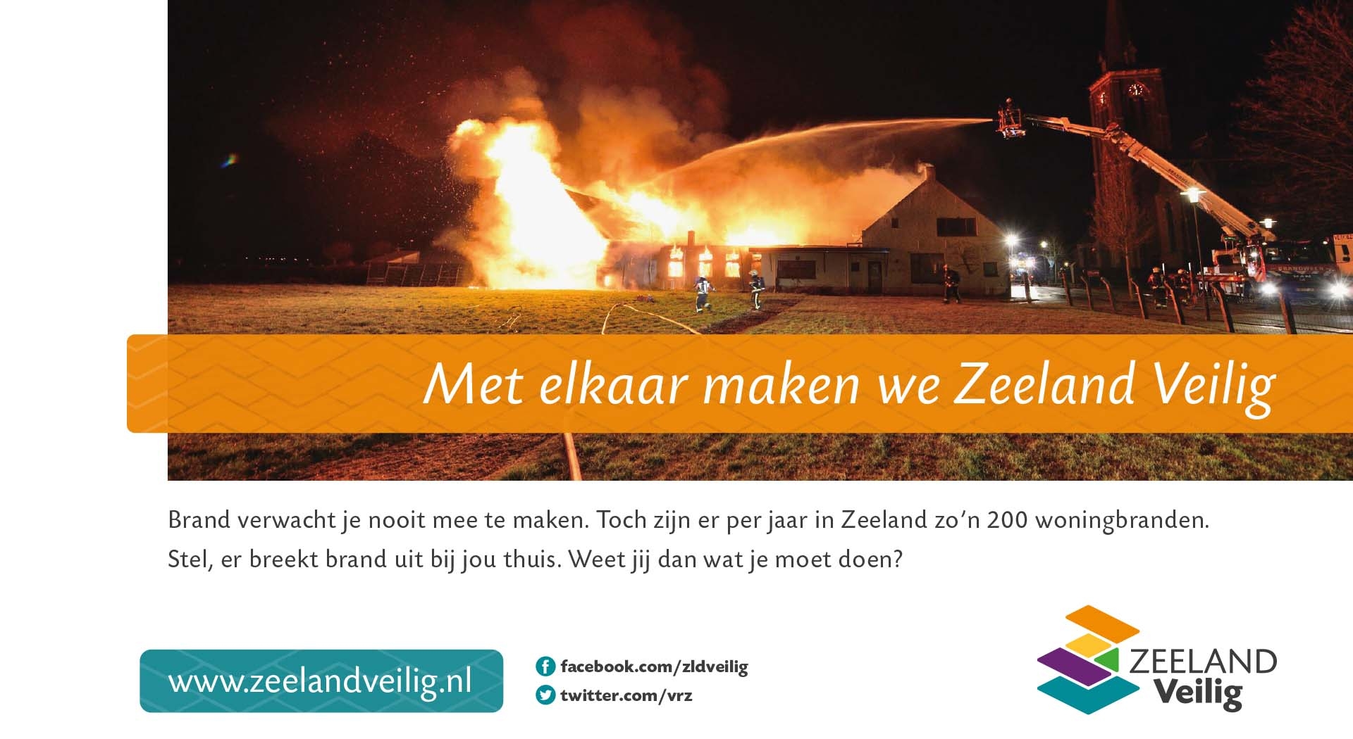 Poster Zeeland Veilig - Brand (liggend 16:9) 2021