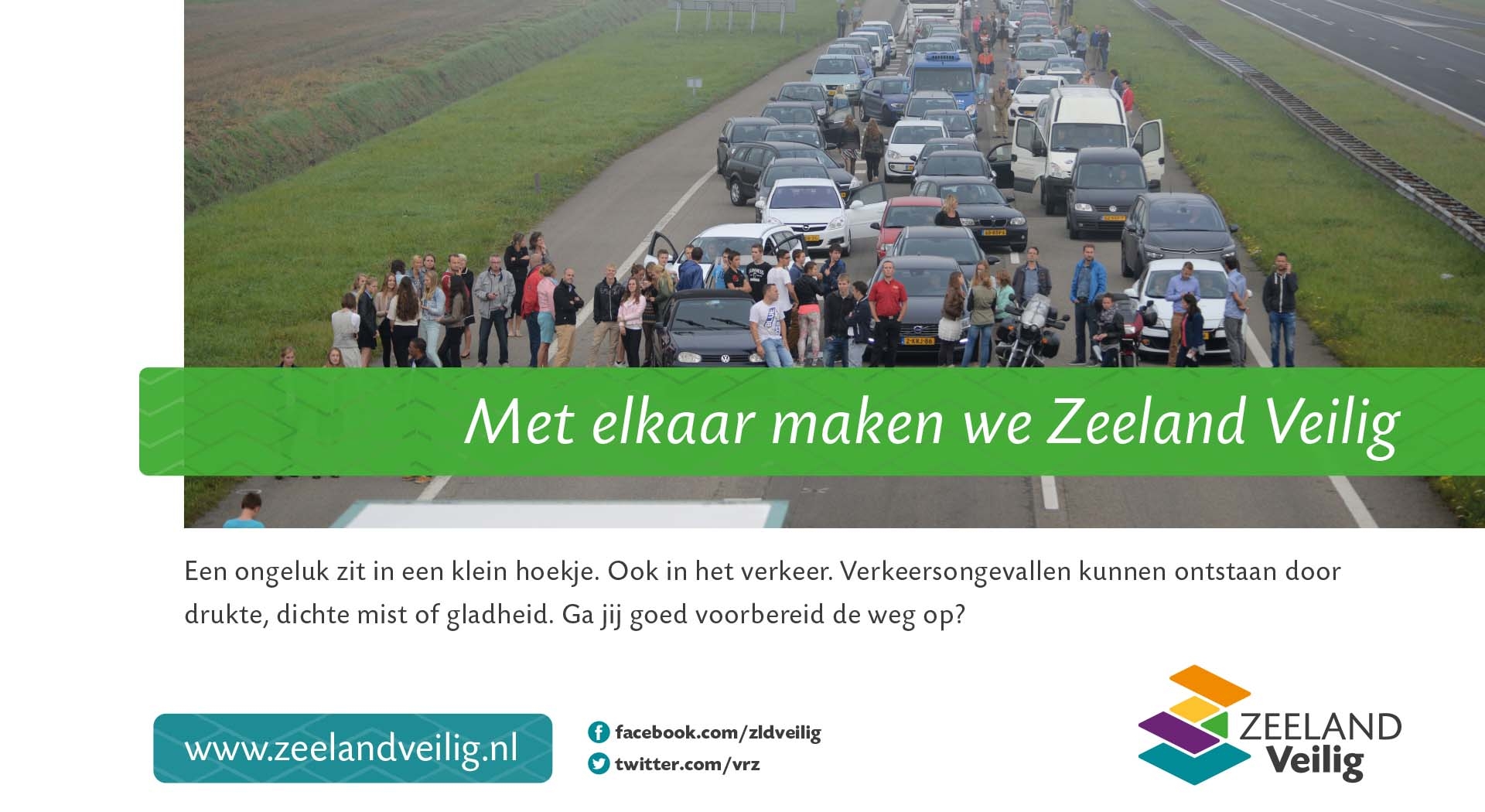 Poster Zeeland Veilig - Verkeersongeval (liggend 16:9) 2021