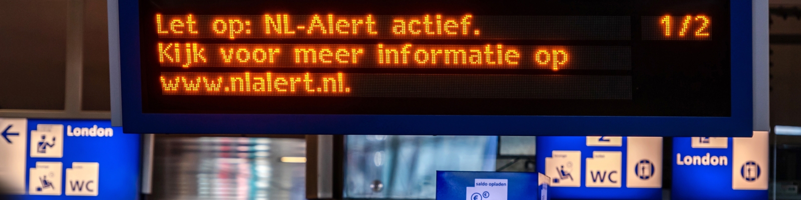 NL-Alert op scherm plat