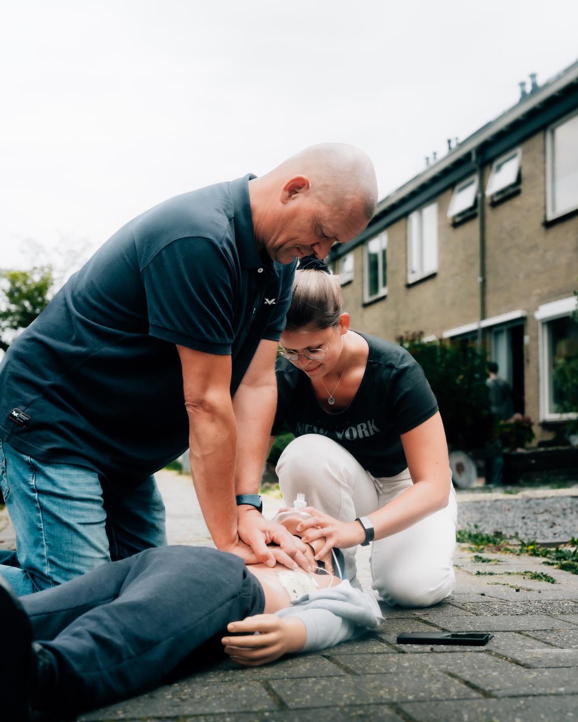 Foto van reanimatie met Ron van den Berge