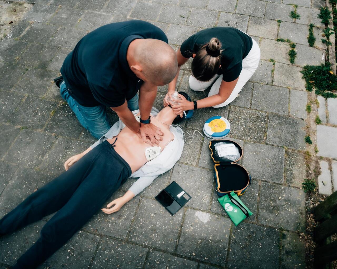 Foto van reanimatie met Ron van den Berge
