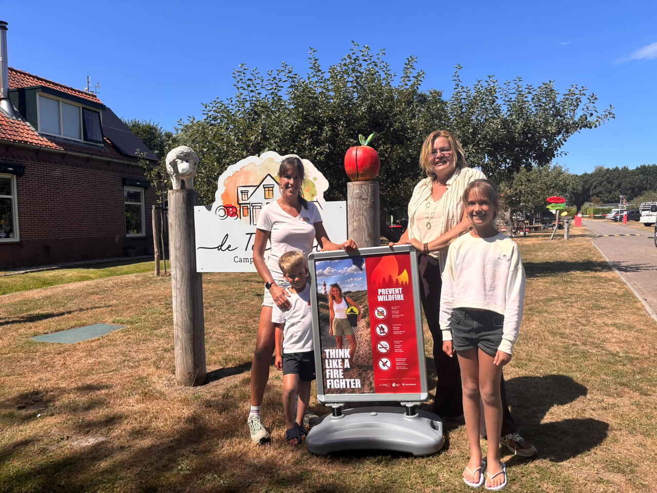 Think like a firefighter stoepbord natuurbrand Marieke Braber
