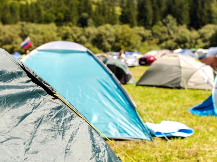 Kamperen in tent