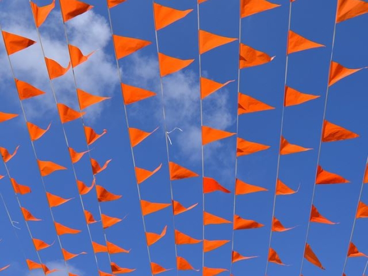Oranje Nederland vlaggen EK Zeeland