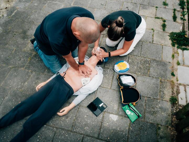 Foto van reanimatie met Ron van den Berge