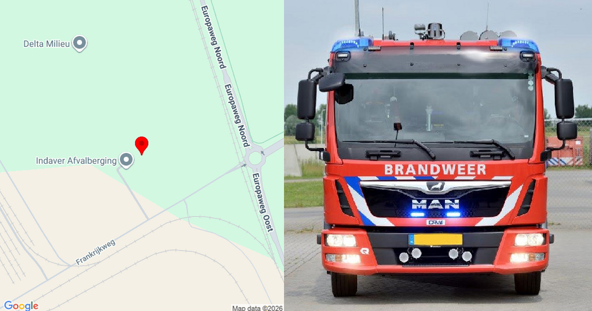 12 augustus 2026 20:11 Brand op de stortplaats Frankrijkweg Nieuwdorp