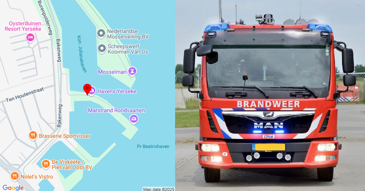 Persoon te water bij de Meerpaalweg in Yerseke
